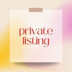 Private Listing - Reserved Item